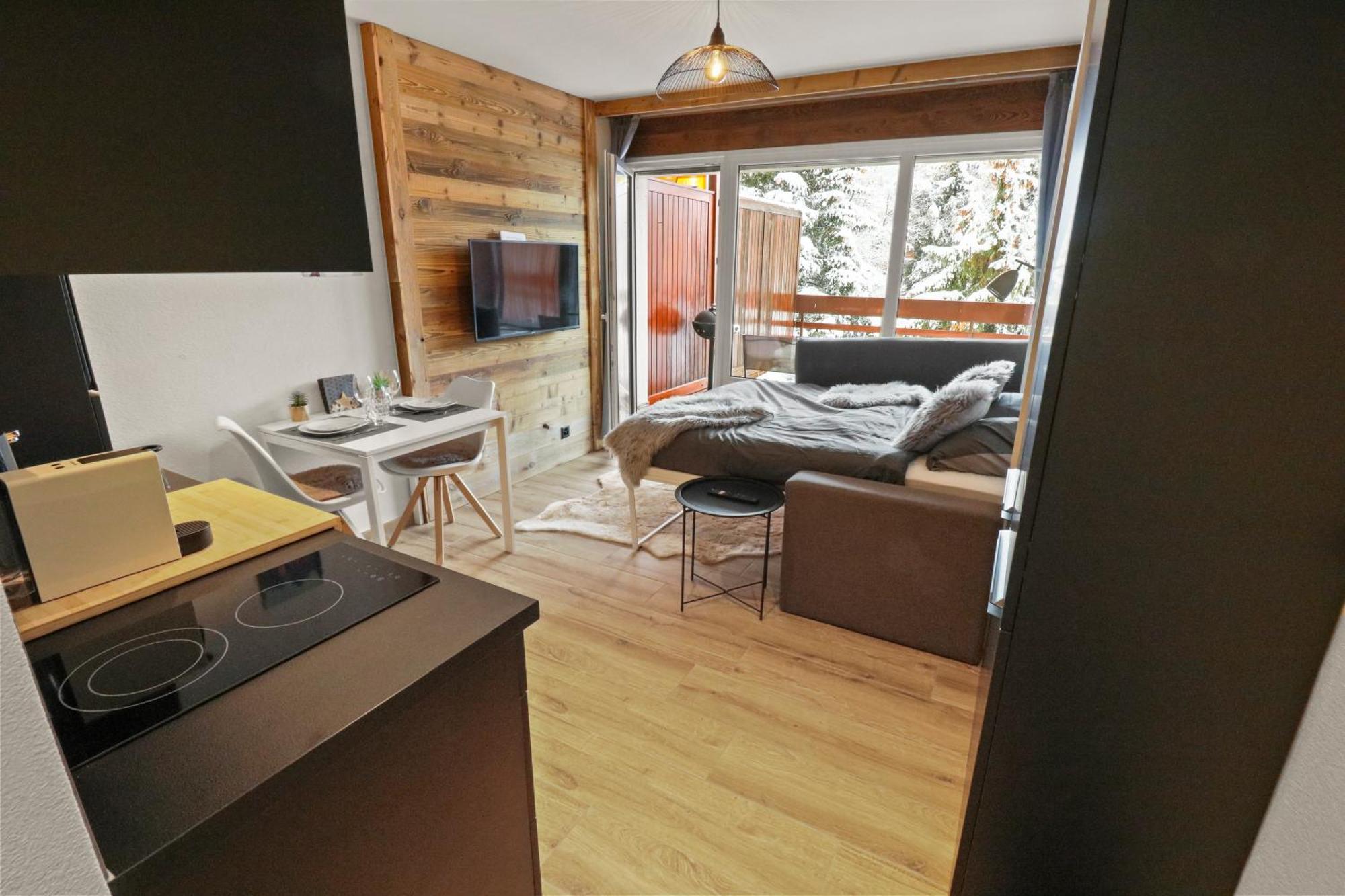 Joli Studio Avec Parking Gratuit Crans-Montana Buitenkant foto